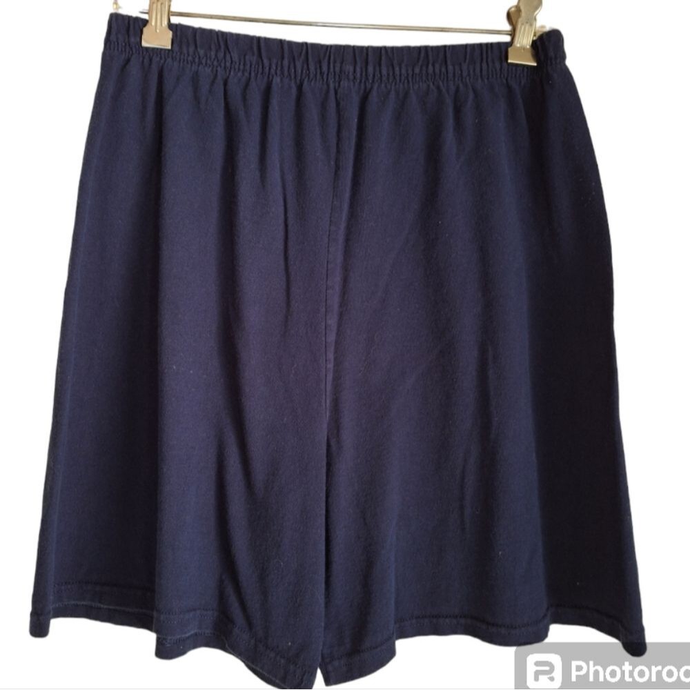 Hanes Navy Cotton Shorts Size Large, No Pockets-fit more like a small size